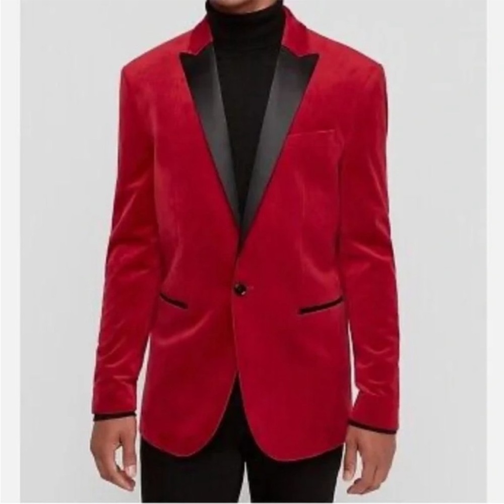 Express Red and Black Blazer